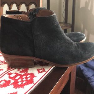 Sam Edelman Suede Booties, Womens, 9M, Black